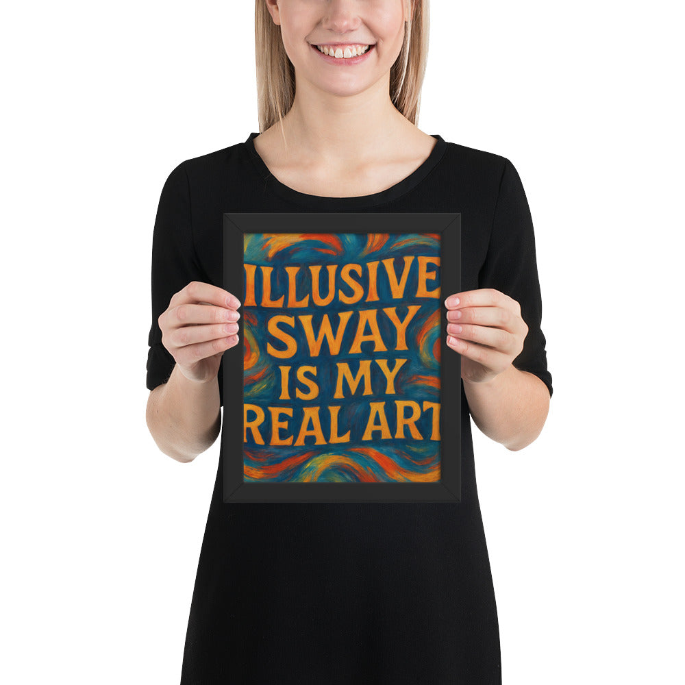Illusive Sway Art Print - Black