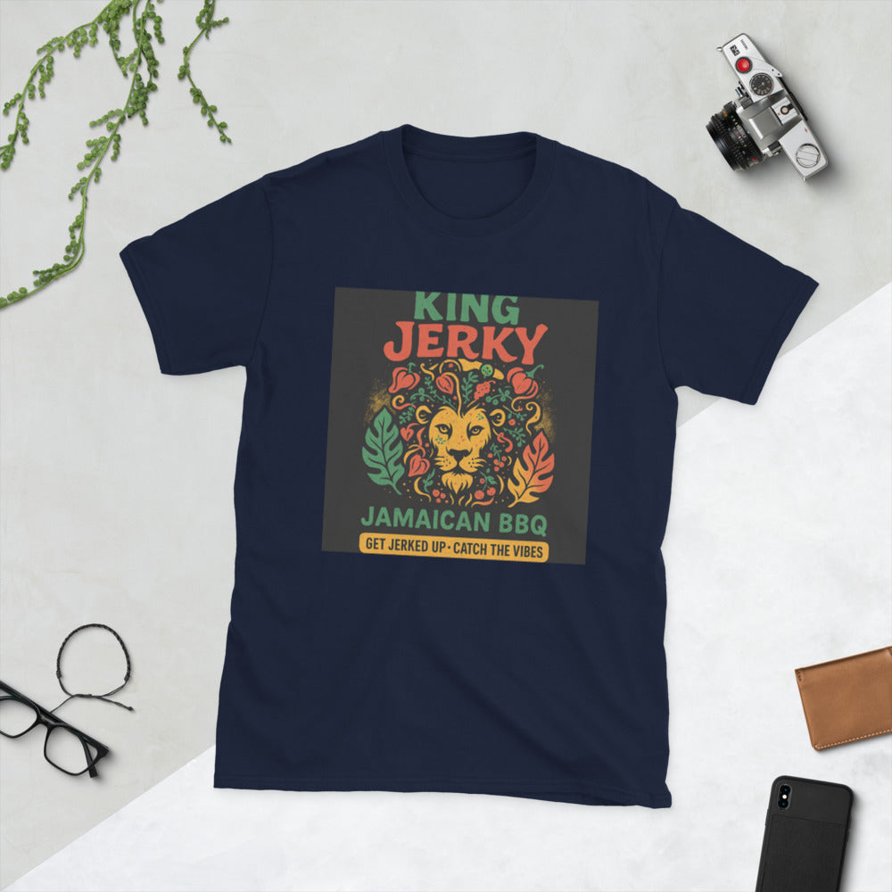 Reggae Spice Lion Sunburst Tee - Navy