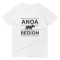 ANOA Region Blue Stripe Crewneck - White