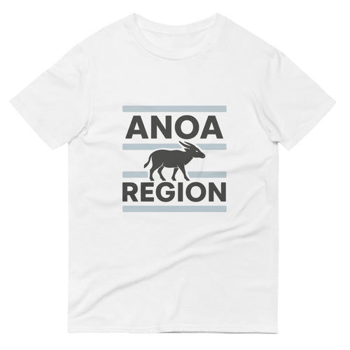 ANOA Region Blue Stripe Crewneck - White