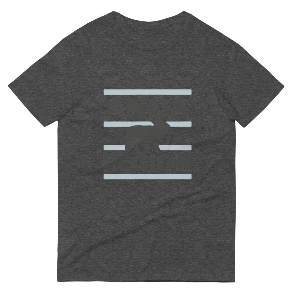 ANOA Region Blue Stripe Crewneck - Heather Dark Grey