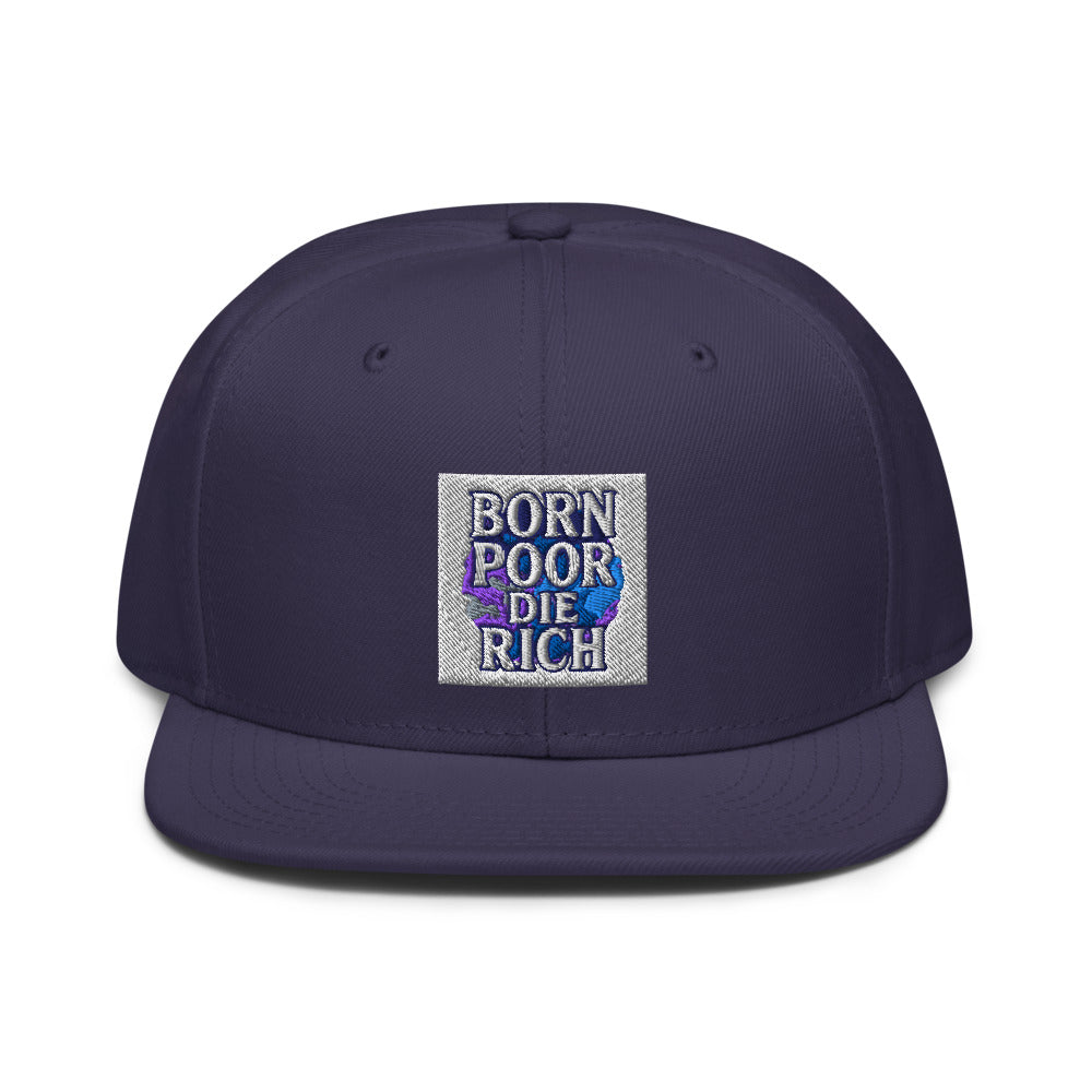 Cosmic Hustle Typography Print - Navy blue