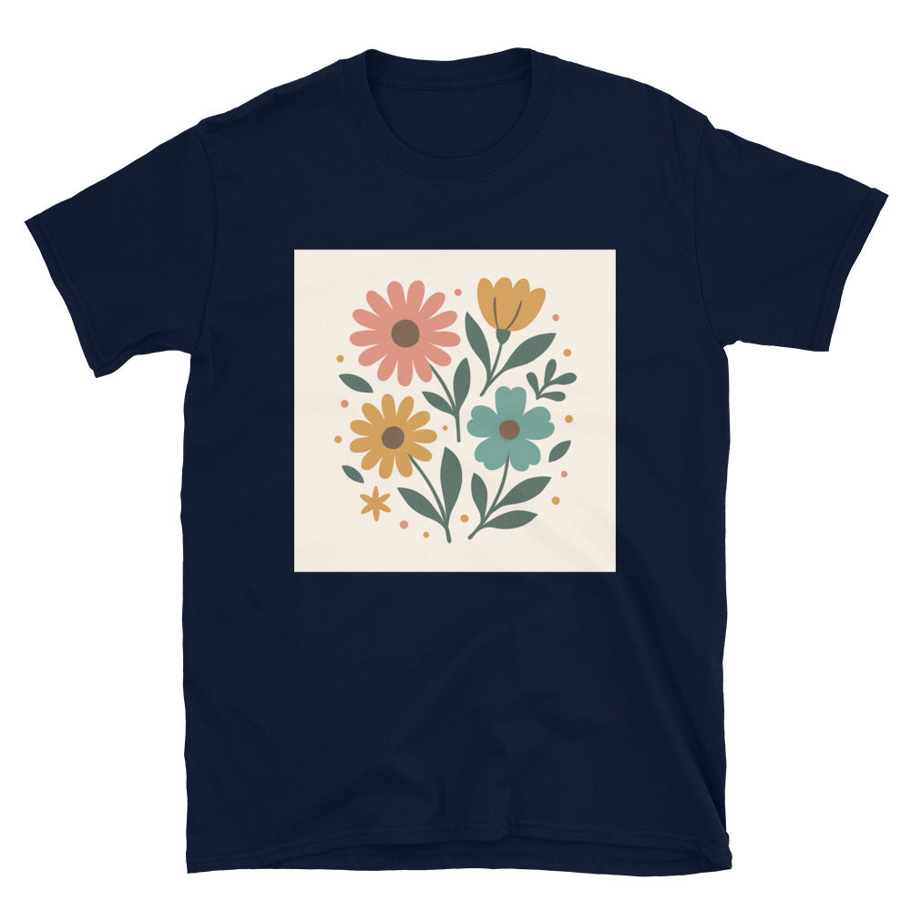 Retro Meadow Blooms - Navy