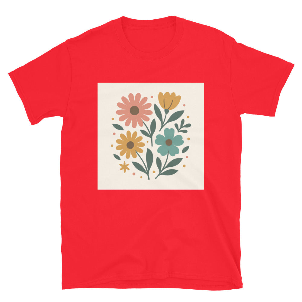 Retro Meadow Blooms - Red