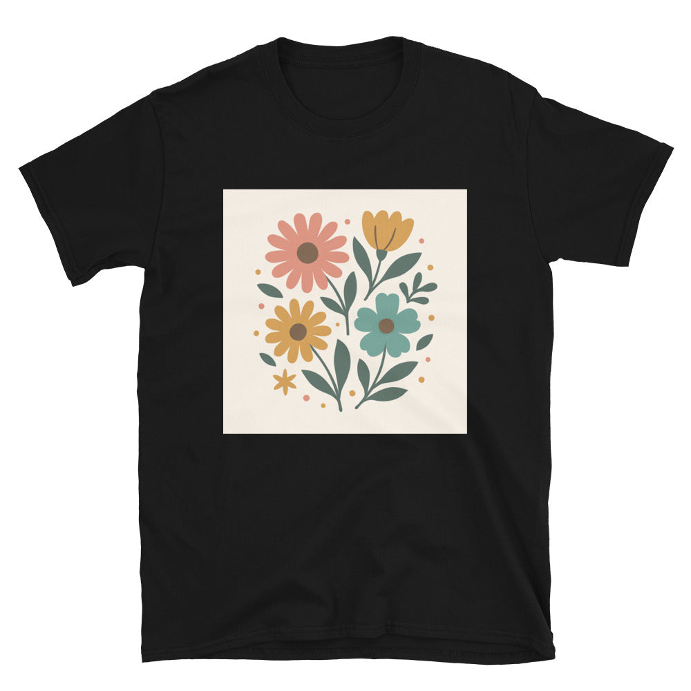 Retro Meadow Blooms - Black