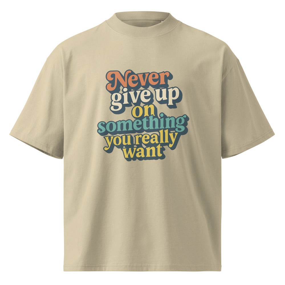 Retro Resolve Motivational Print - Stone