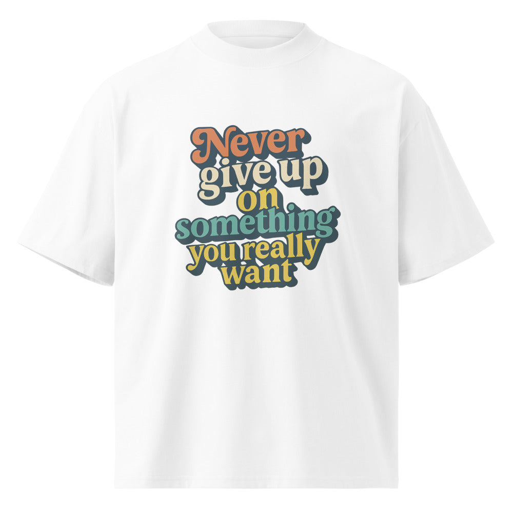 Retro Resolve Motivational Print - White