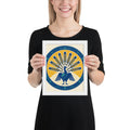 Peacock Sunburst Crest - White