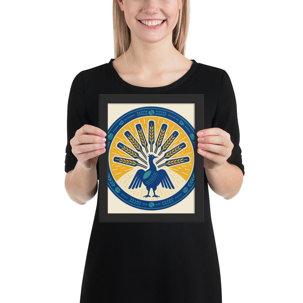 Peacock Sunburst Crest - Black