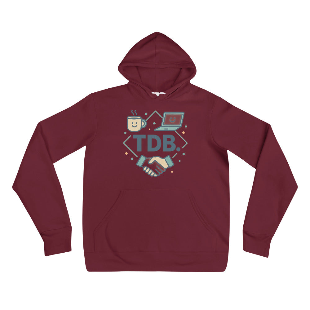 TDB. Coffee, Code & Collaboration Hoodie - Maroon