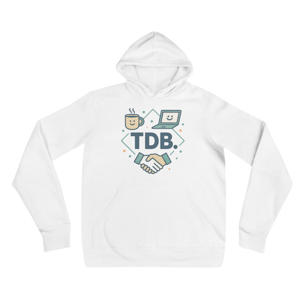 TDB. Coffee, Code & Collaboration Hoodie - White
