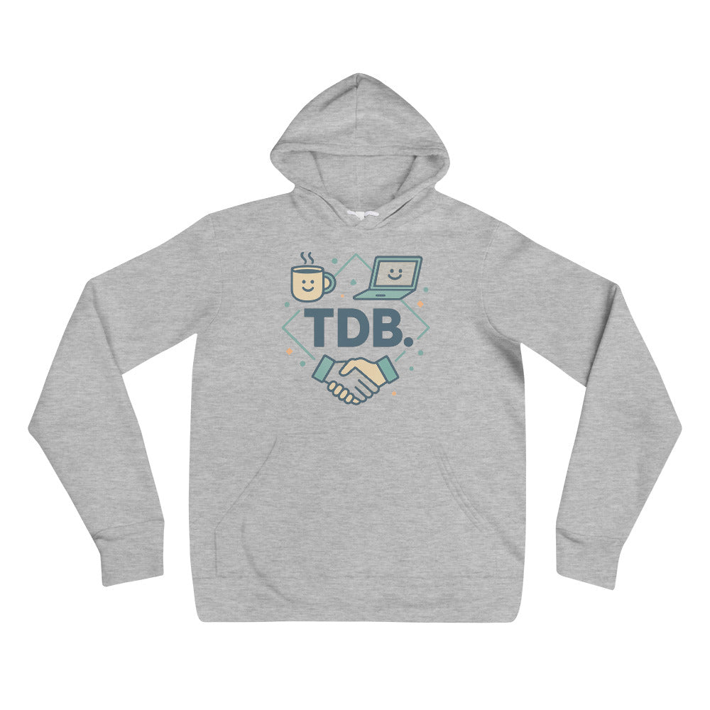 TDB. Coffee, Code & Collaboration Hoodie - Athletic Heather