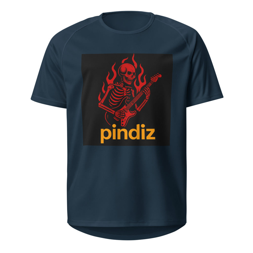 Crimson Flame Rocker Tee - French Navy