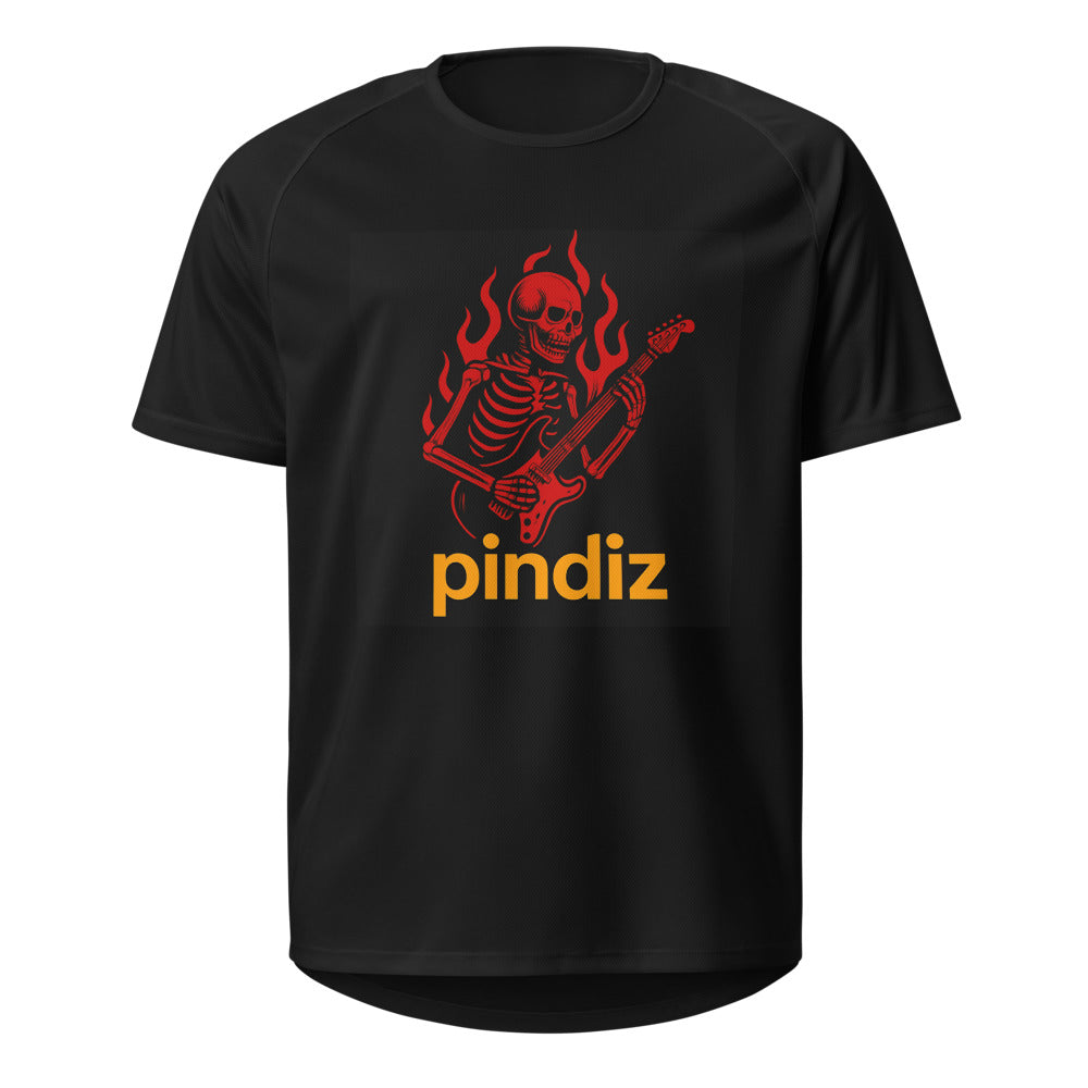 Crimson Flame Rocker Tee - Black