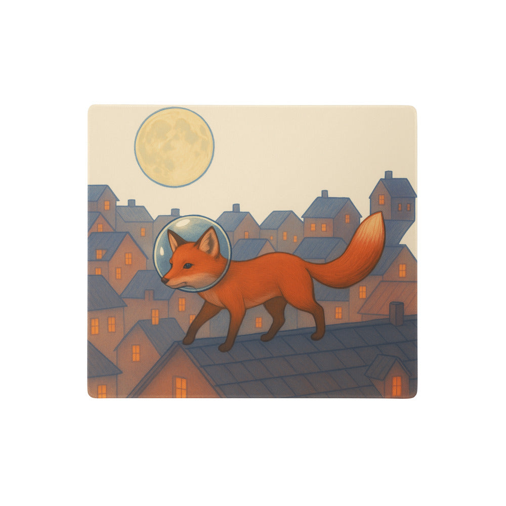 Rooftop Fox with Moonlit Helmet - White