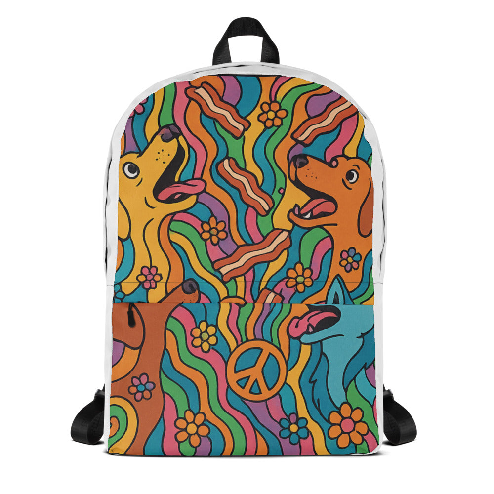 Groovy Canine Bacon Chase - White