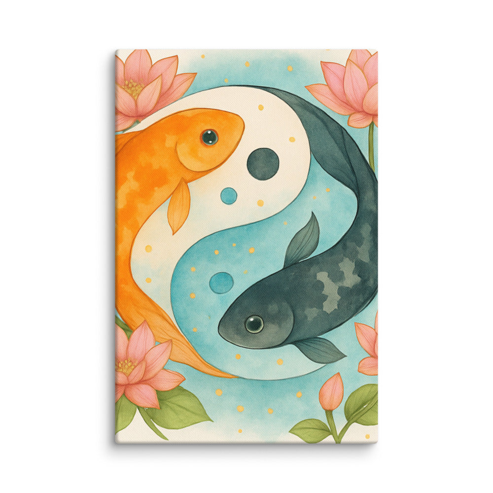 Golden Lotus Koi Harmony - View 1