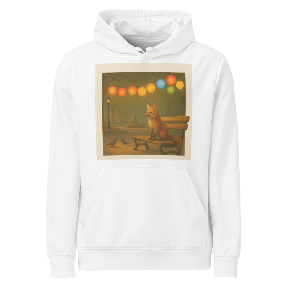 Fox Under Lantern Glow - White