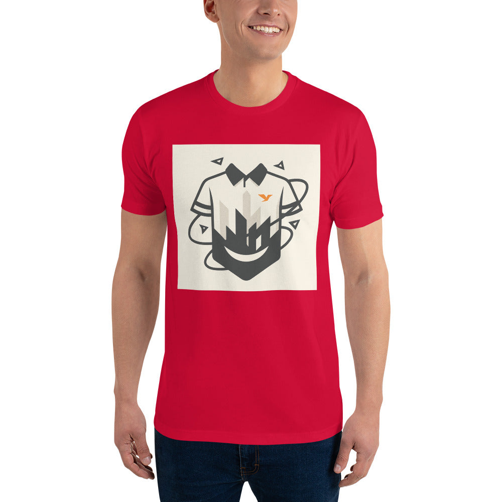 Origami Skyline Badge - Red