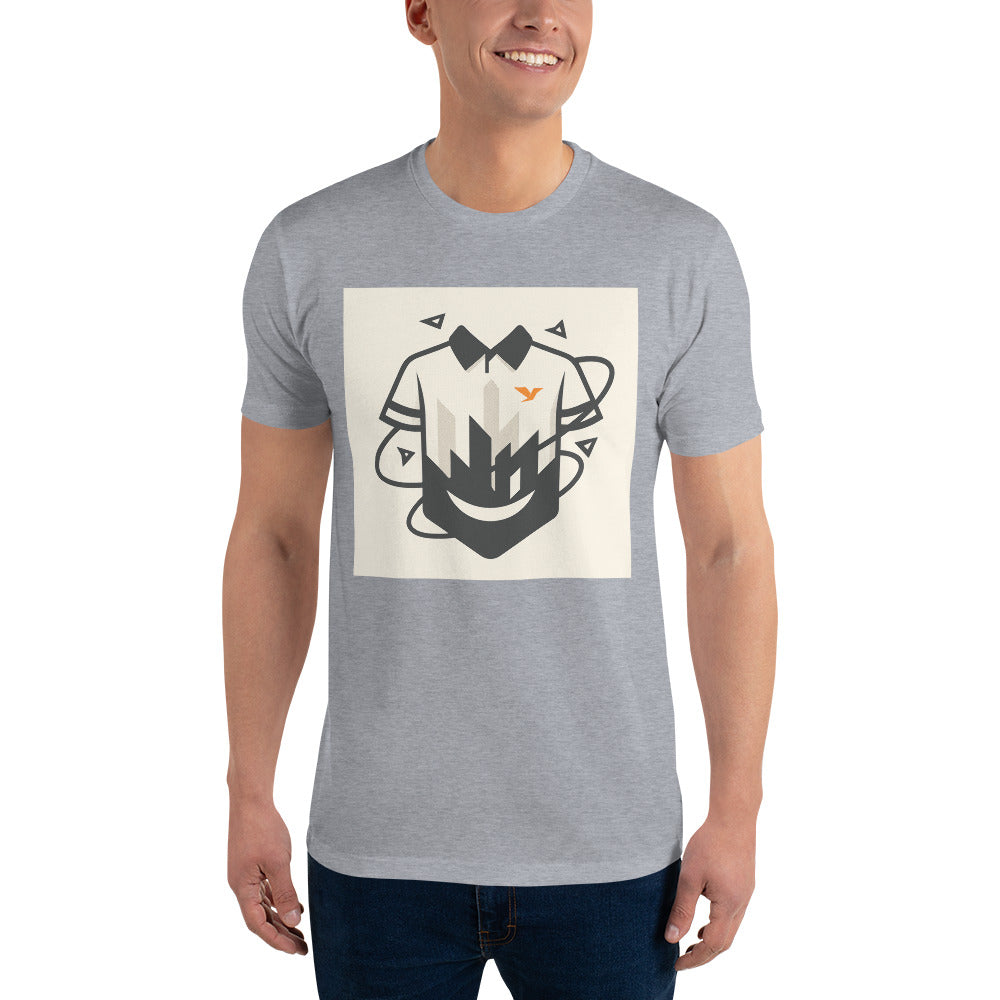 Origami Skyline Badge - Heather Grey