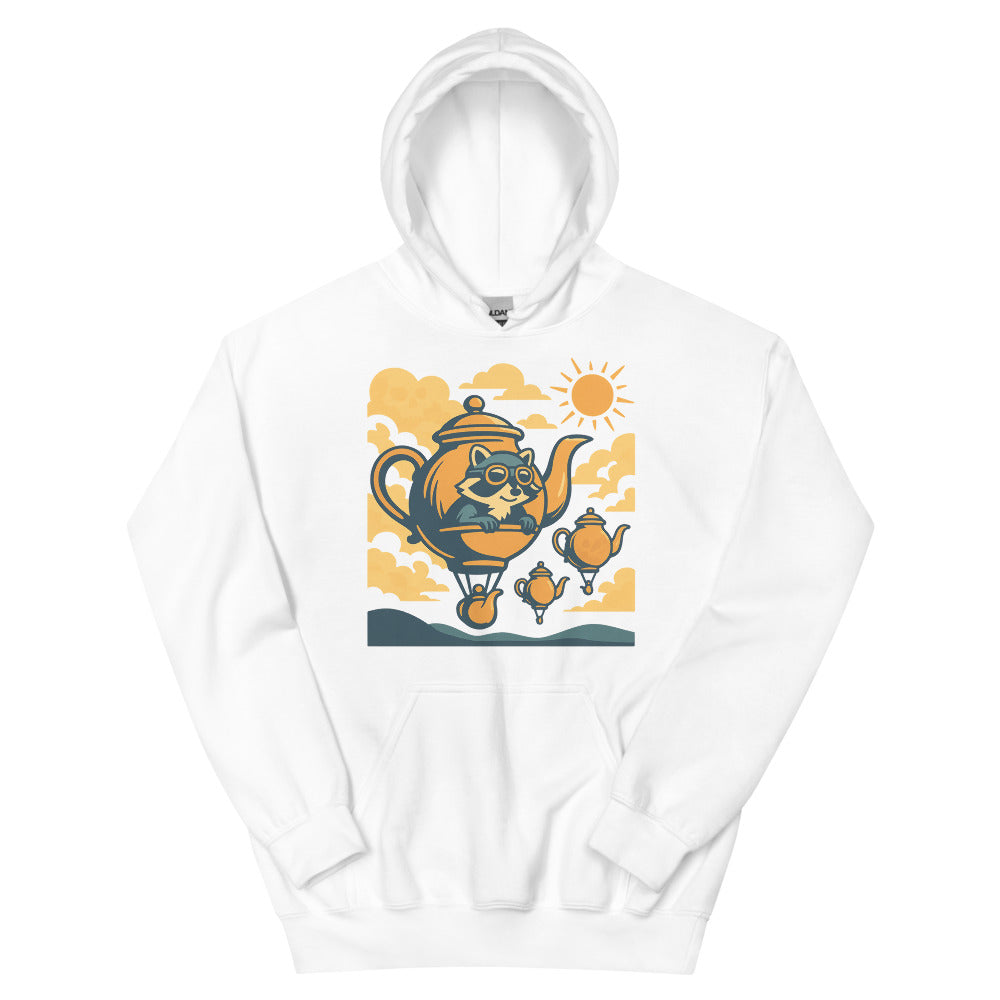 Raccoon's Tea Balloon Voyage - White