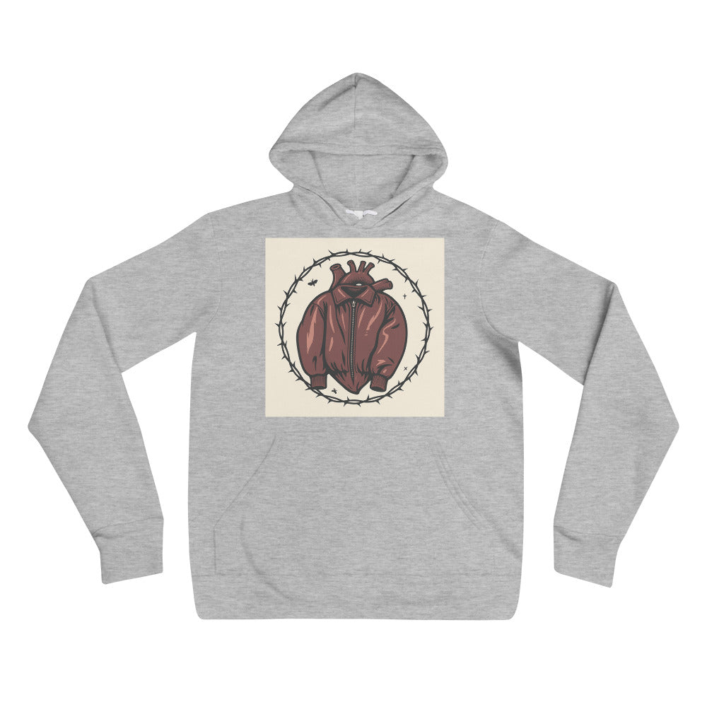 Crimson Heart Bomber - Athletic Heather