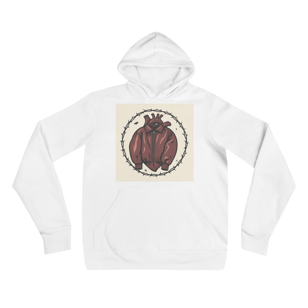Crimson Heart Bomber - White