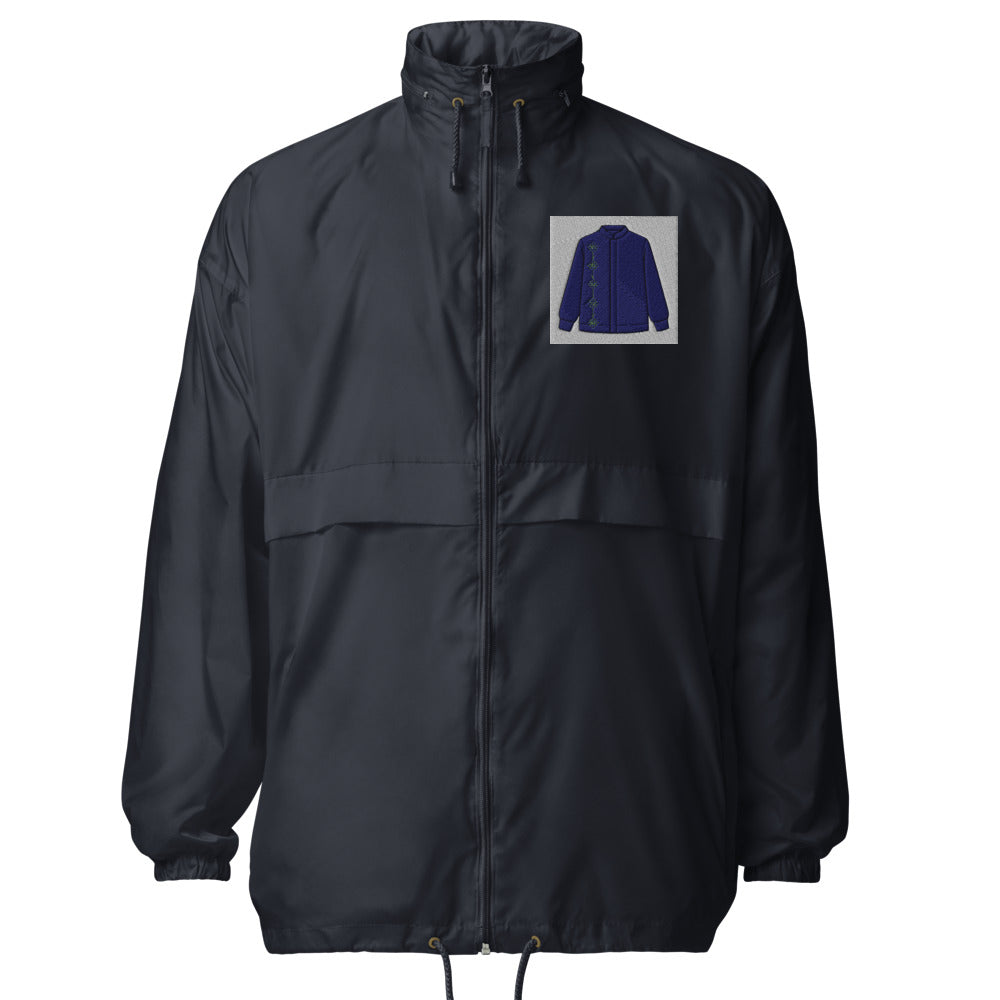 Charcoal Arabesque Bomber Jacket - Navy