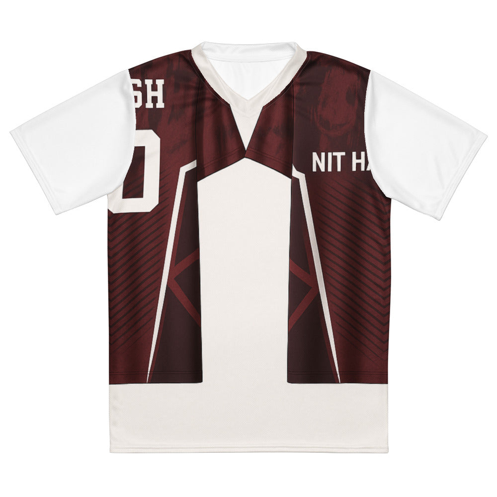 Crimson Chevron Varsity Jersey - White