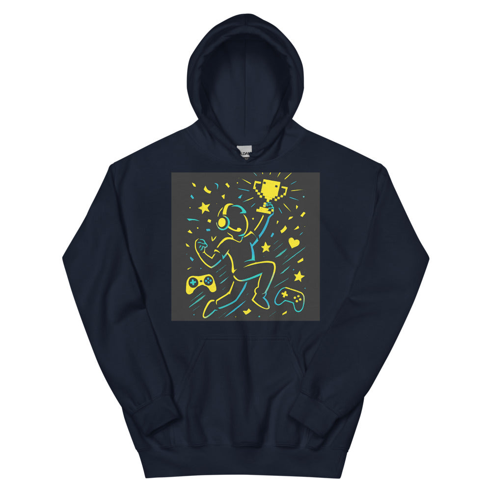 Neon Pixel Trophy Champion - Navy