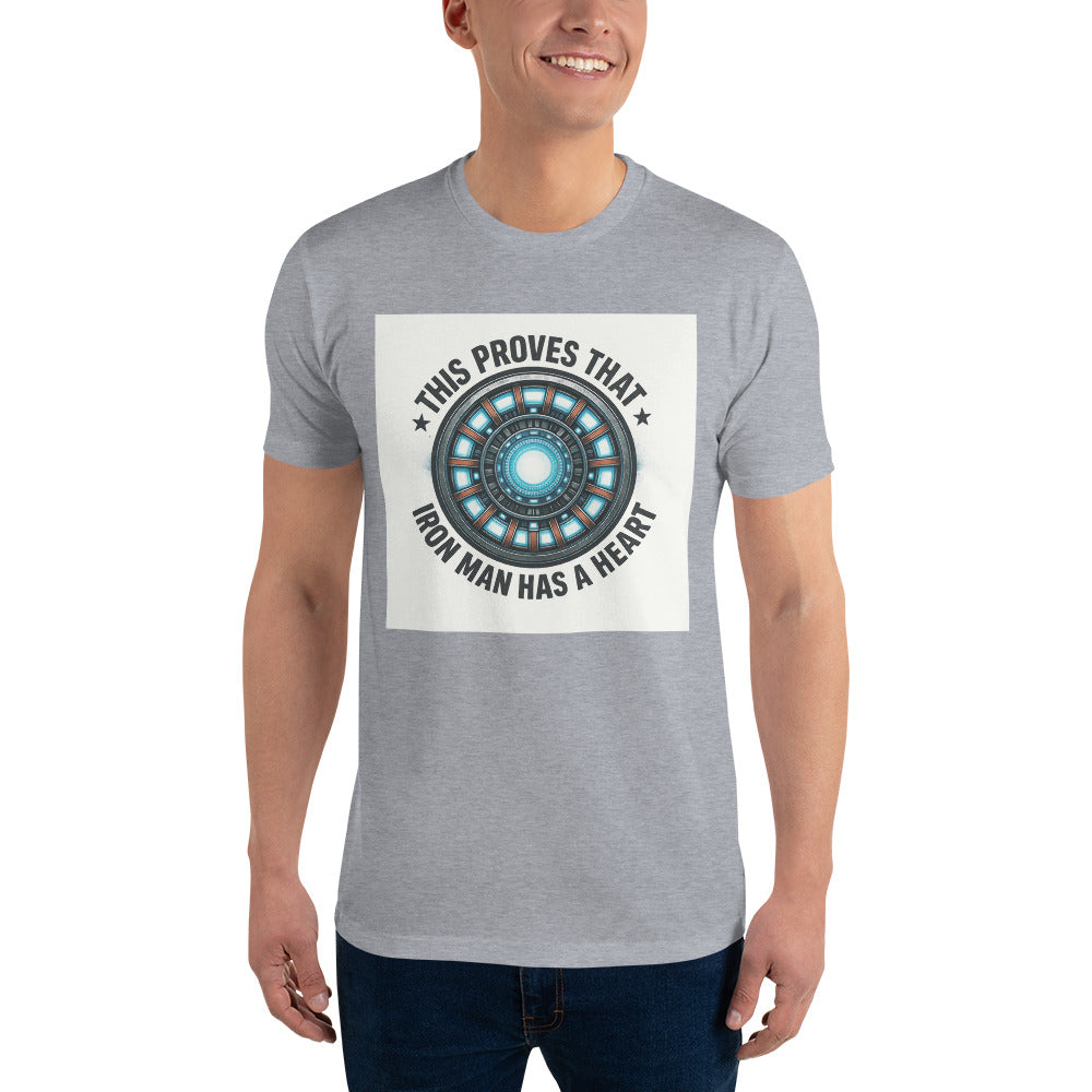 Radiant Core Heart Emblem - Heather Grey
