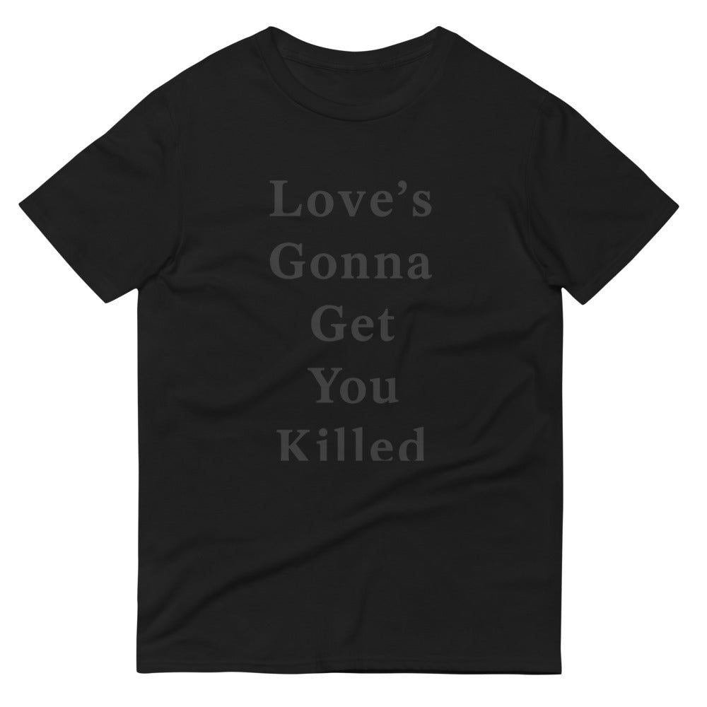 Shadowed Love Typography Poster - Black
