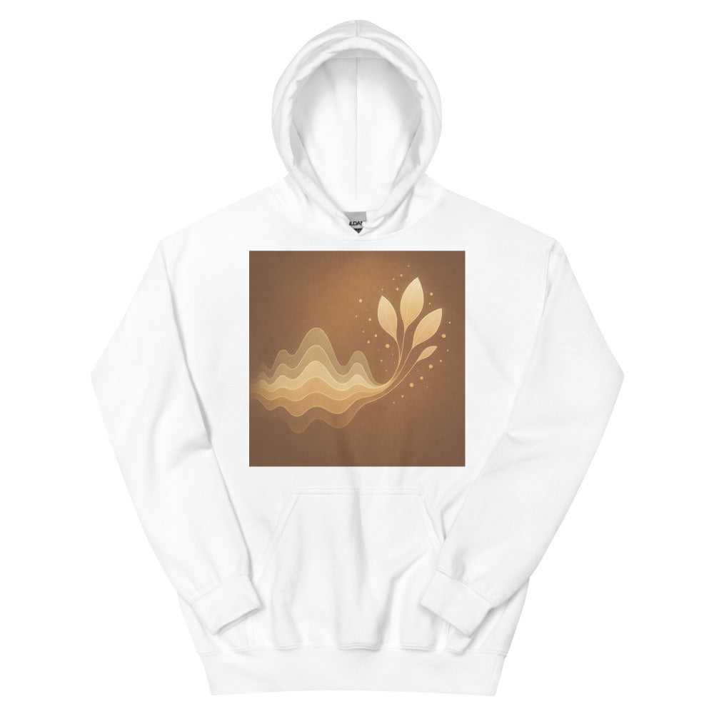 Sepia Soundwave Petal Bloom - White