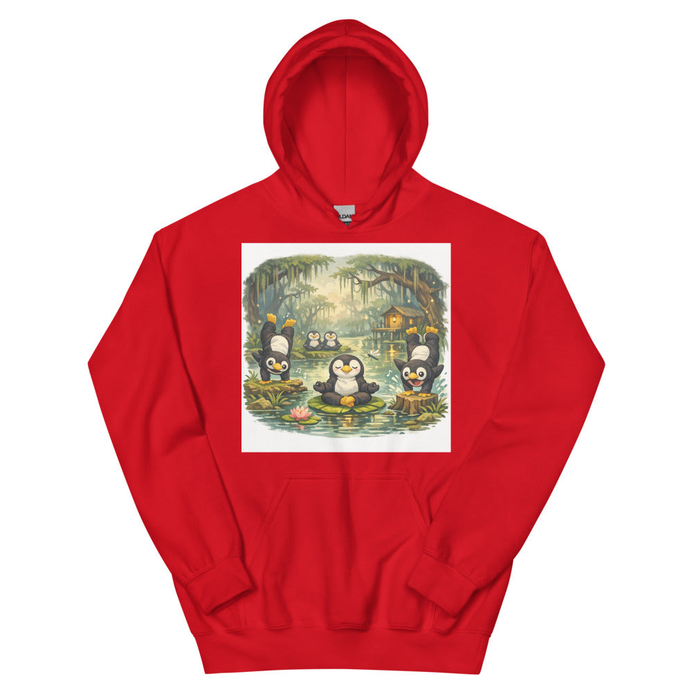 Lily Pad Zen Penguins - Red