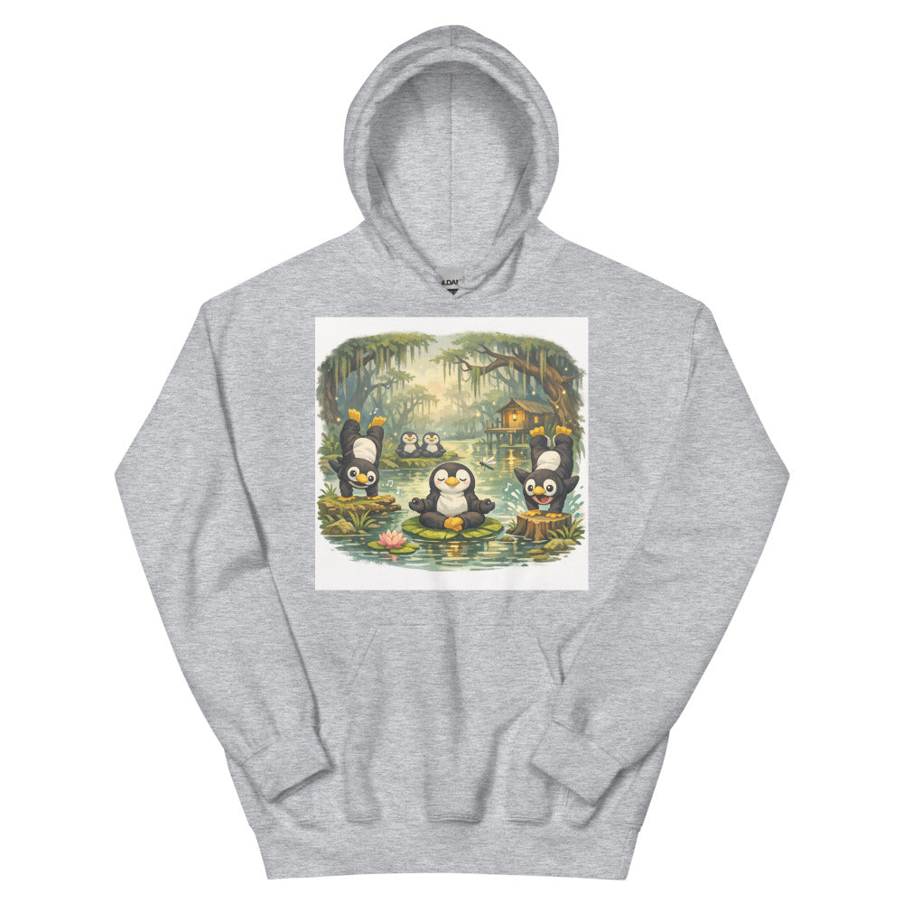 Lily Pad Zen Penguins - Sport Grey