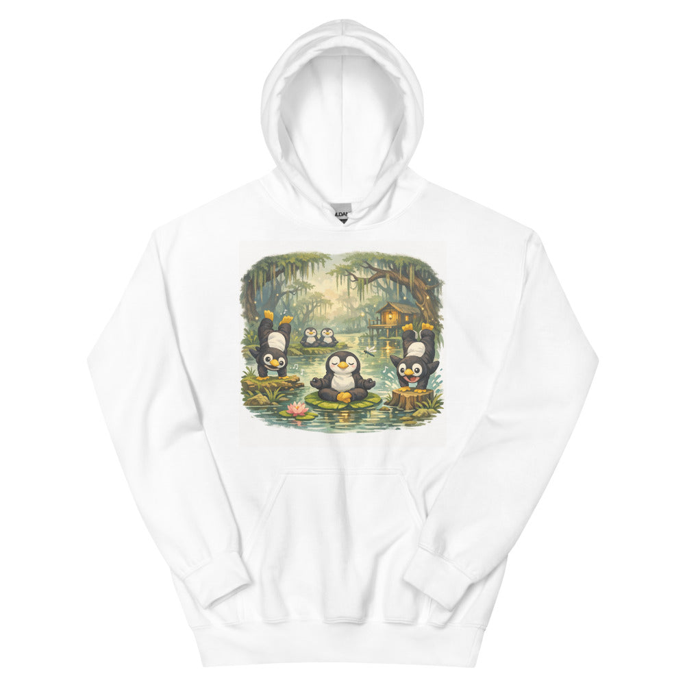 Lily Pad Zen Penguins - White