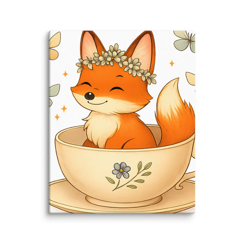 Butterfly Garden Teacup Fox - View 1