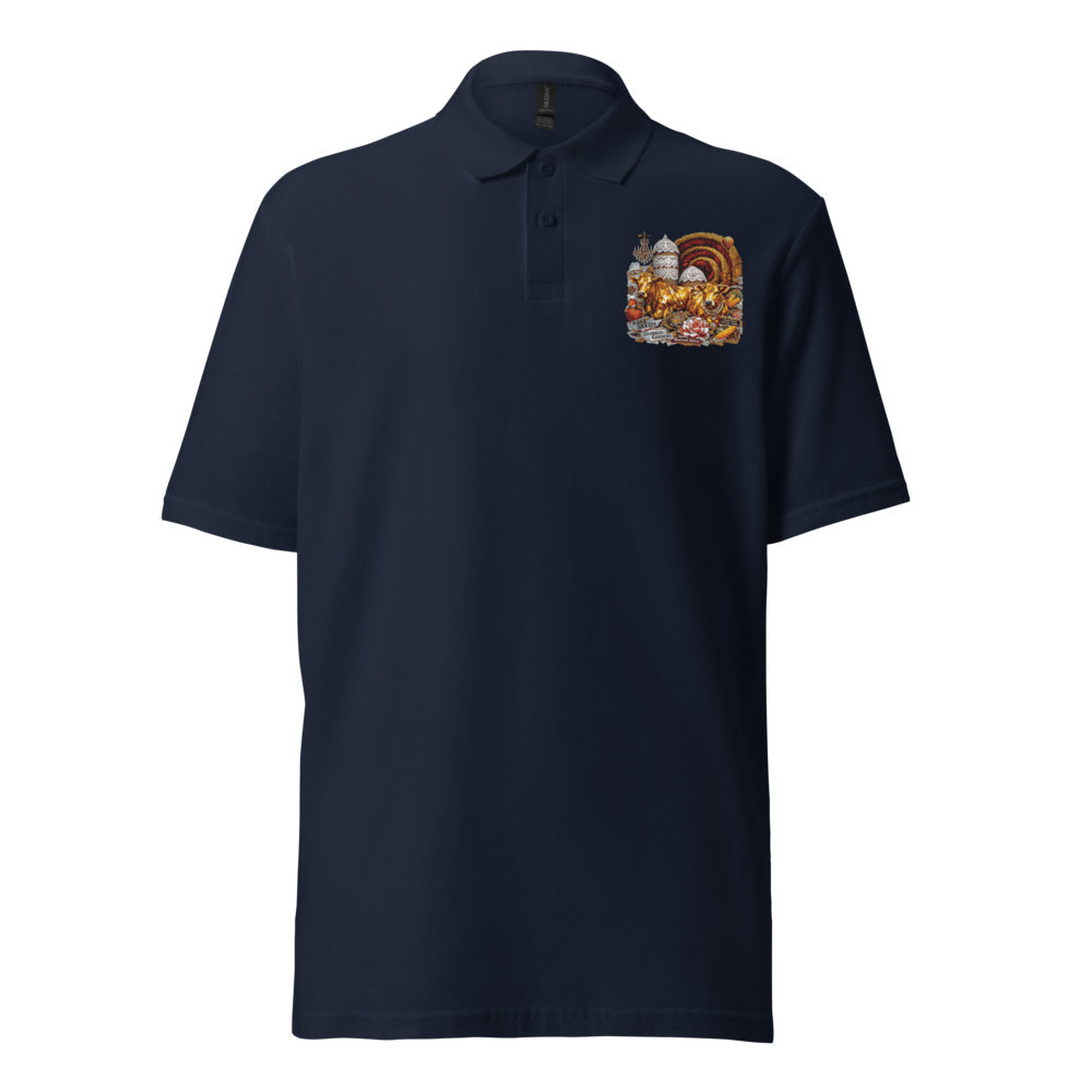 Gilded Pastoral Garden - Navy