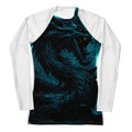 Luminous Cyan Rune Dragon - White
