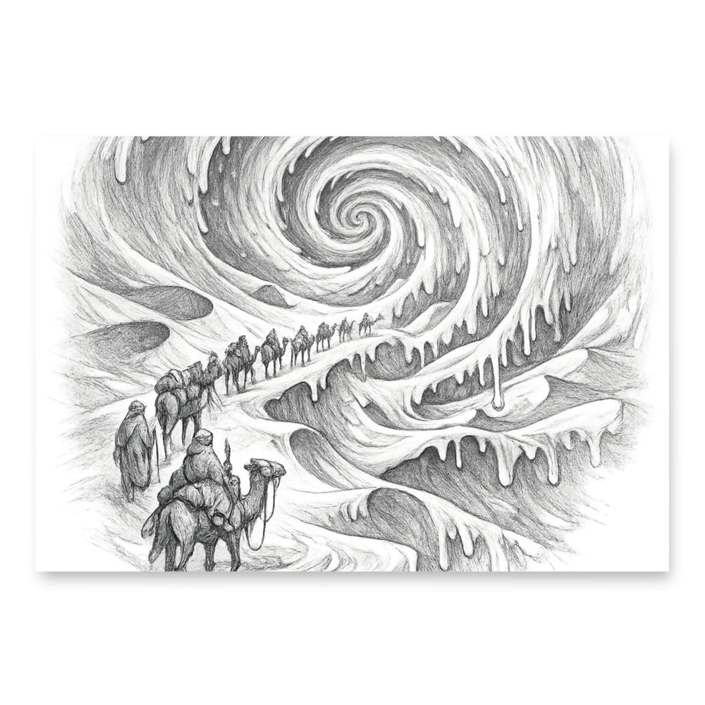 Caravan of the Spiral Dunes - White Matte