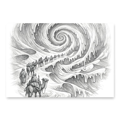 Caravan of the Spiral Dunes - White Matte