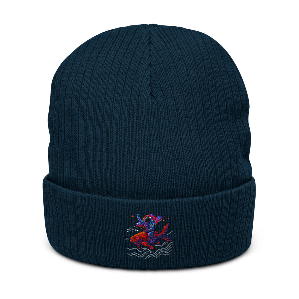 Neon Saturn Koi Rider - Navy
