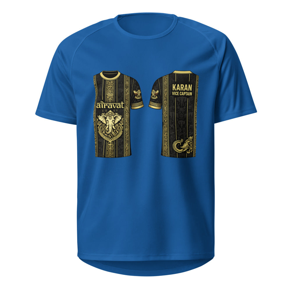 Gilded Baroque Elephant Crest Jersey - Royal Blue