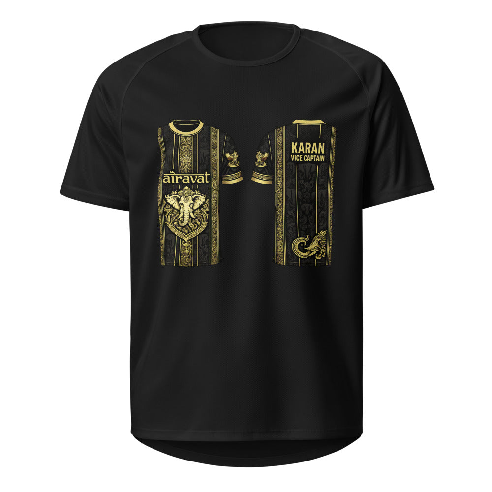Gilded Baroque Elephant Crest Jersey - Black