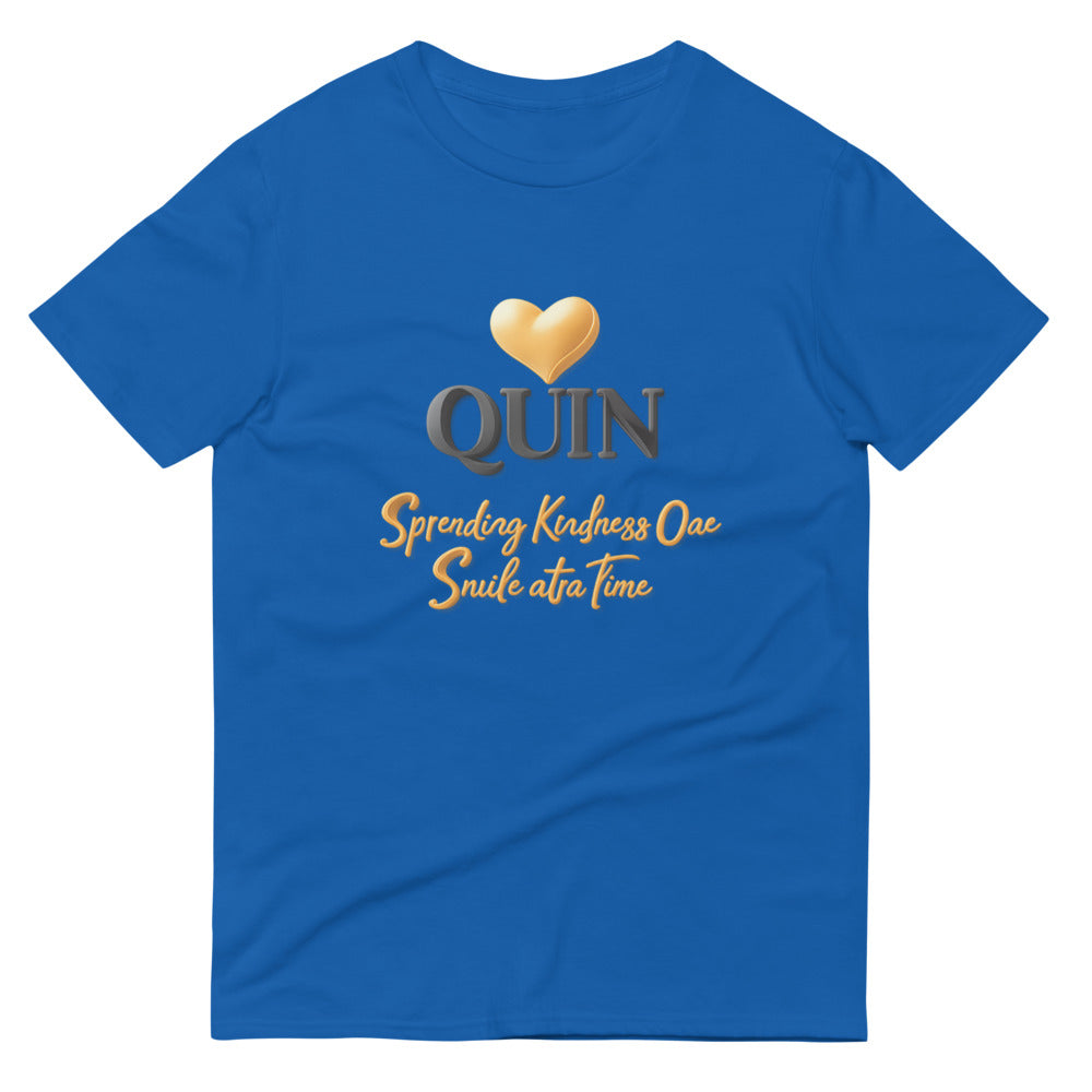 Quin 3D Golden Heart Emblem - Royal Blue