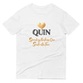 Quin 3D Golden Heart Emblem - White