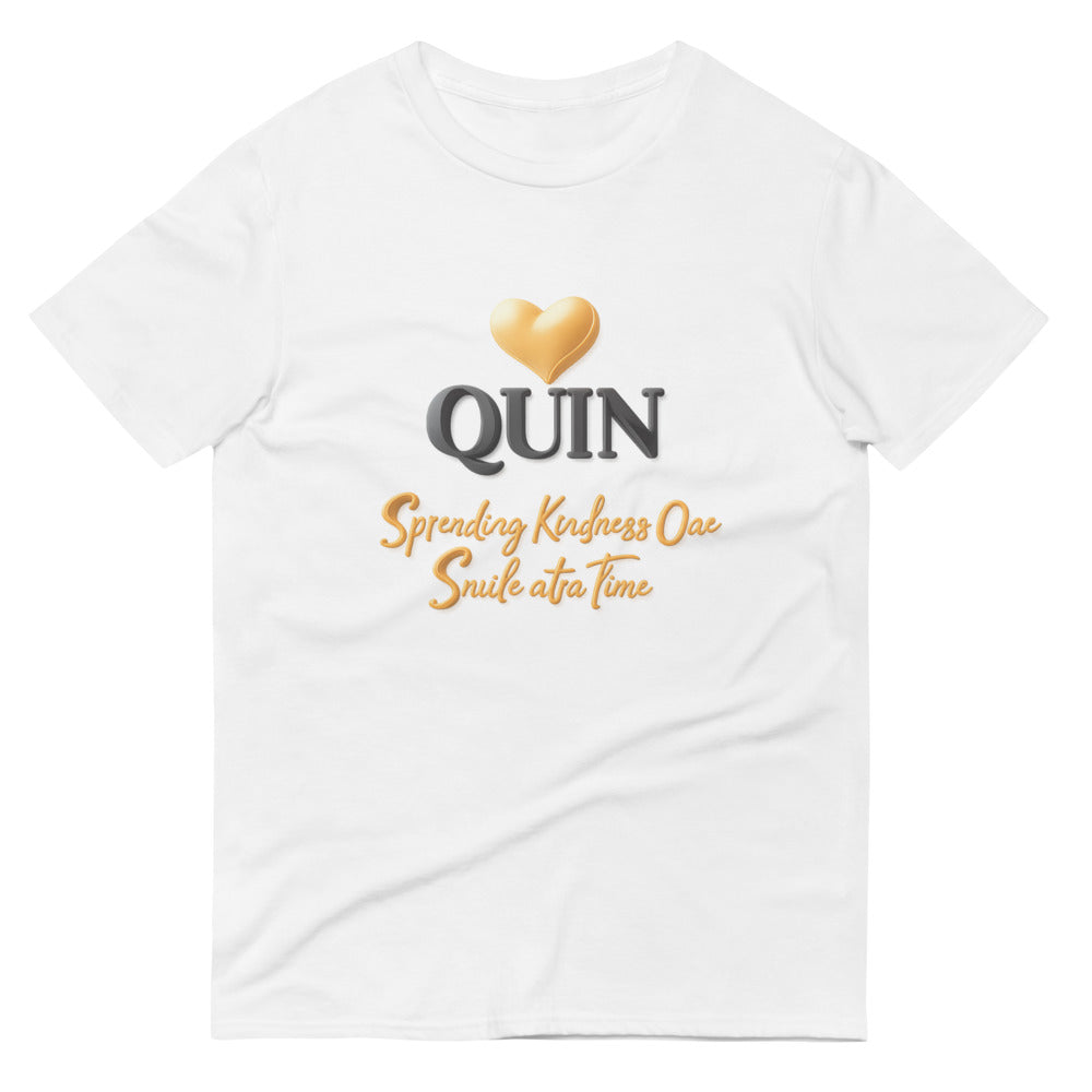 Quin 3D Golden Heart Emblem - White