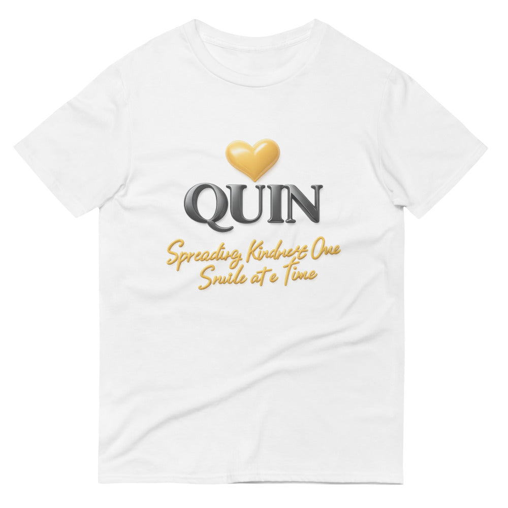Quin Golden Heart 3D Emblem - White