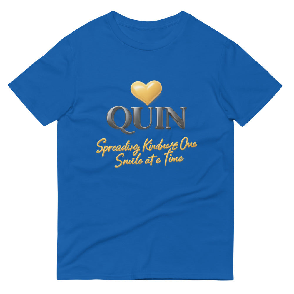 Quin Golden Heart 3D Emblem - Royal Blue