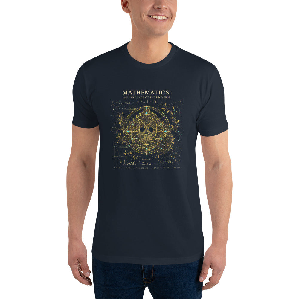 Golden Celestial Equation Mandala - Midnight Navy